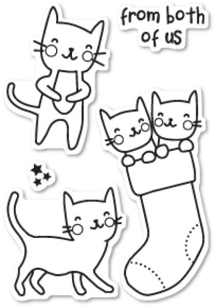 Poppystamp - "Cat Friends " Clear Stamp