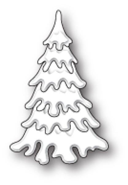 Poppystamp Die - Small Fluffy Snow Tree