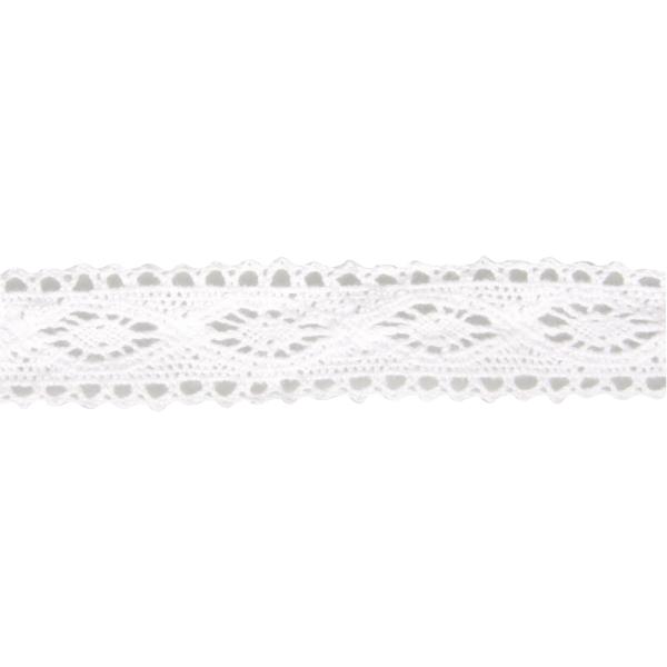 Baumwoll-Bordüre "Cassandra" weiss 2,3cm - 2,5m