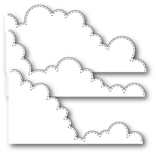 Poppystamp Die - Stitched Cloudline