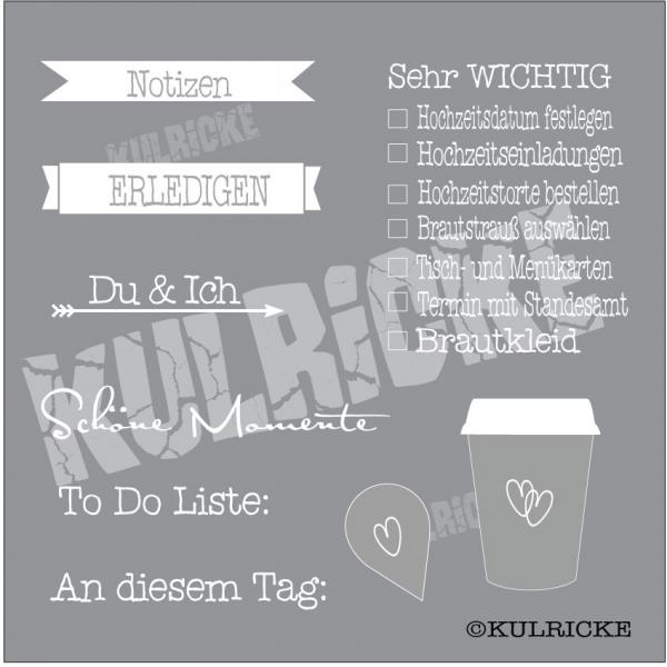 Stempelset "Plan Hochzeit" Clear Stamp Motiv-Stempel