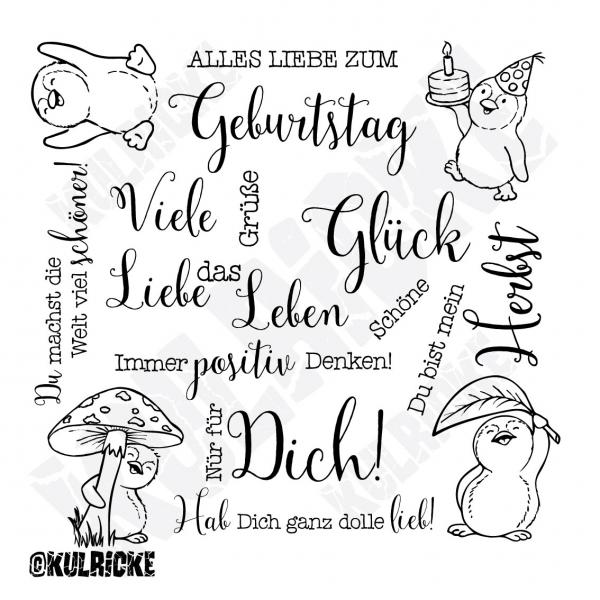 Kulricke Stempel & Stanzenset "Felix mit seinen Freunden minis 2"