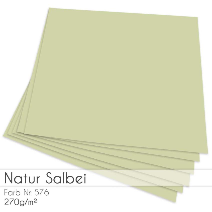 Cardstock "Natur" 12"x12"  270g/m² (30,5 x 30,5cm) in natur salbei