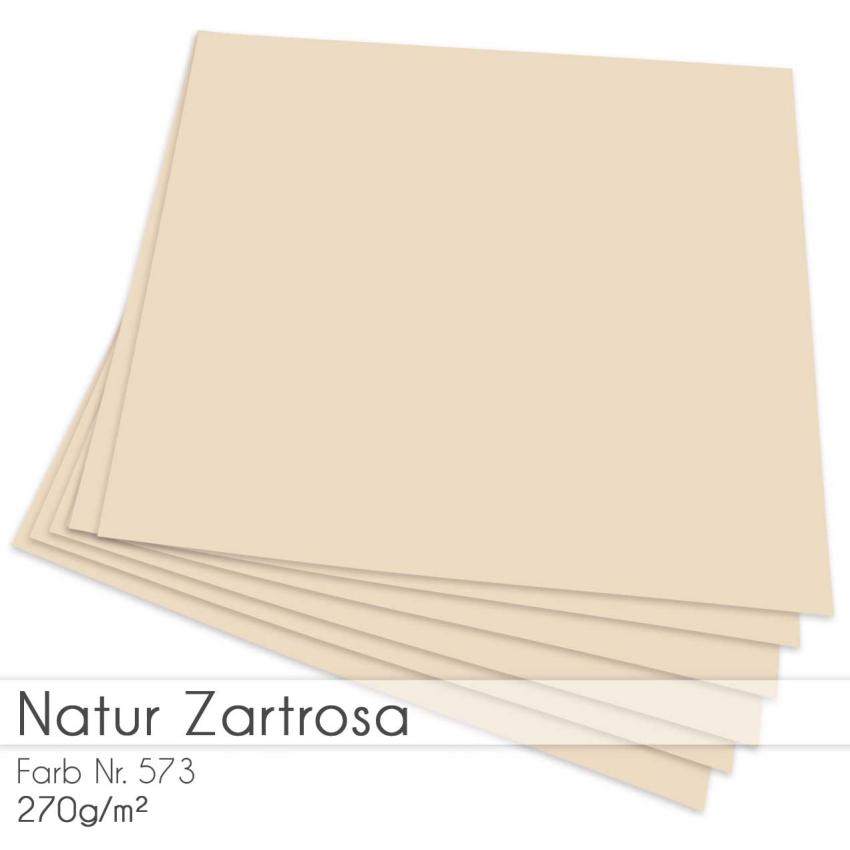 Cardstock "Natur" 12"x12"  270g/m² (30,5 x 30,5cm) in natur zartrosa