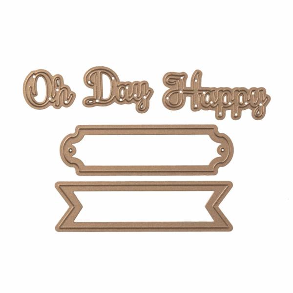 Spellbinders Stempel & Stanzset "Oh Happy Day"
