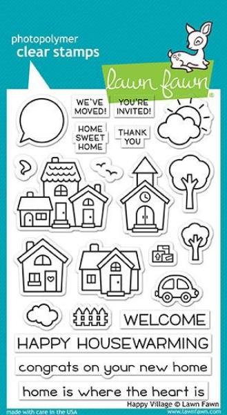 Lawn Fawn Stempelset "Happy Village" Clear Stamp