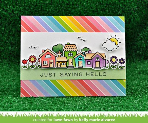 Lawn Fawn Stempelset "Happy Village" Clear Stamp