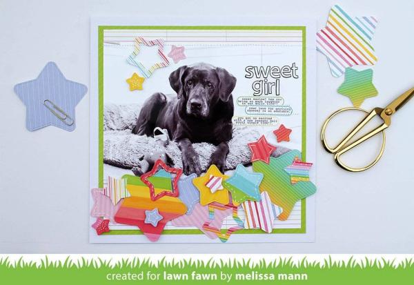 Lawn Fawn Craft Die - Stitched Star Frames