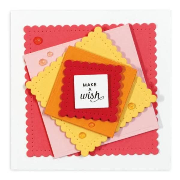 Spellbinders Die "Fancy Edged Squares"