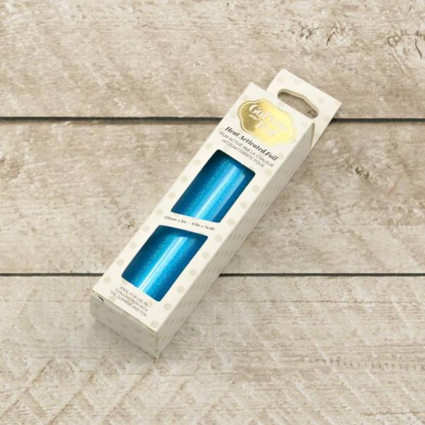 Couture Creations Heat Activated Foil Cyan Iridescent Sparks