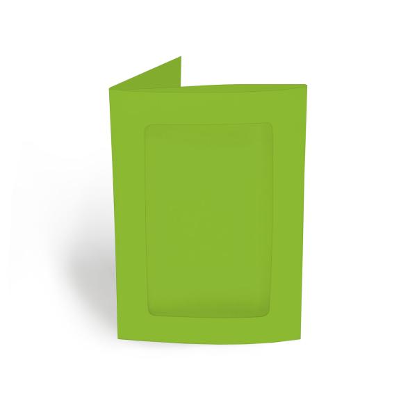 Passepartoutkarte rechteck 3-Fach DIN B6 in grasgrün
