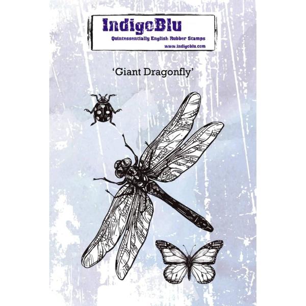 IndigoBlu "Giant Dragonfly" A6 Rubber Stamp