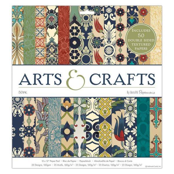 Papierblock 12x12" Papermania "Arts & Crafts" 50 Bogen 
