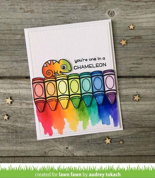 Lawn Fawn Stempelset "One in a Chameleon" Clear Stamp