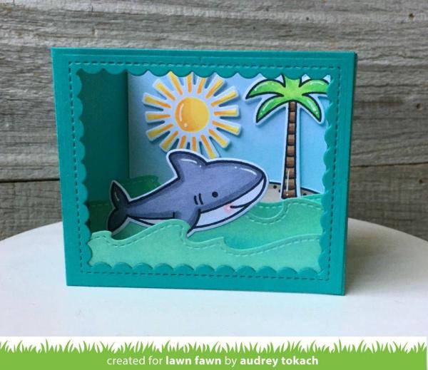 Lawn Fawn Craft Die - Shadow Box Card Ocean