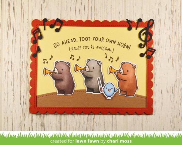 Lawn Fawn Craft Die - Stitched Scalloped Rectangle Frames