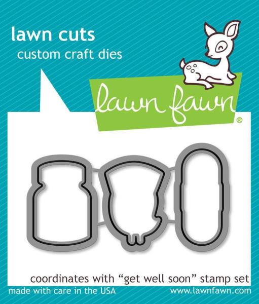 Lawn Fawn Craft Dies - Get Well Soon