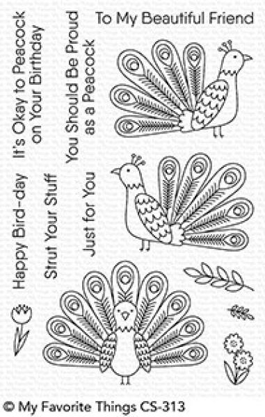 My Favorite Things Stempelset "Playful Peacock" Clear Stamp Set