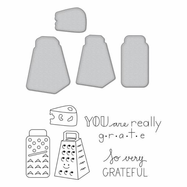 Spellbinders Stempel & Stanzset "Grateful"
