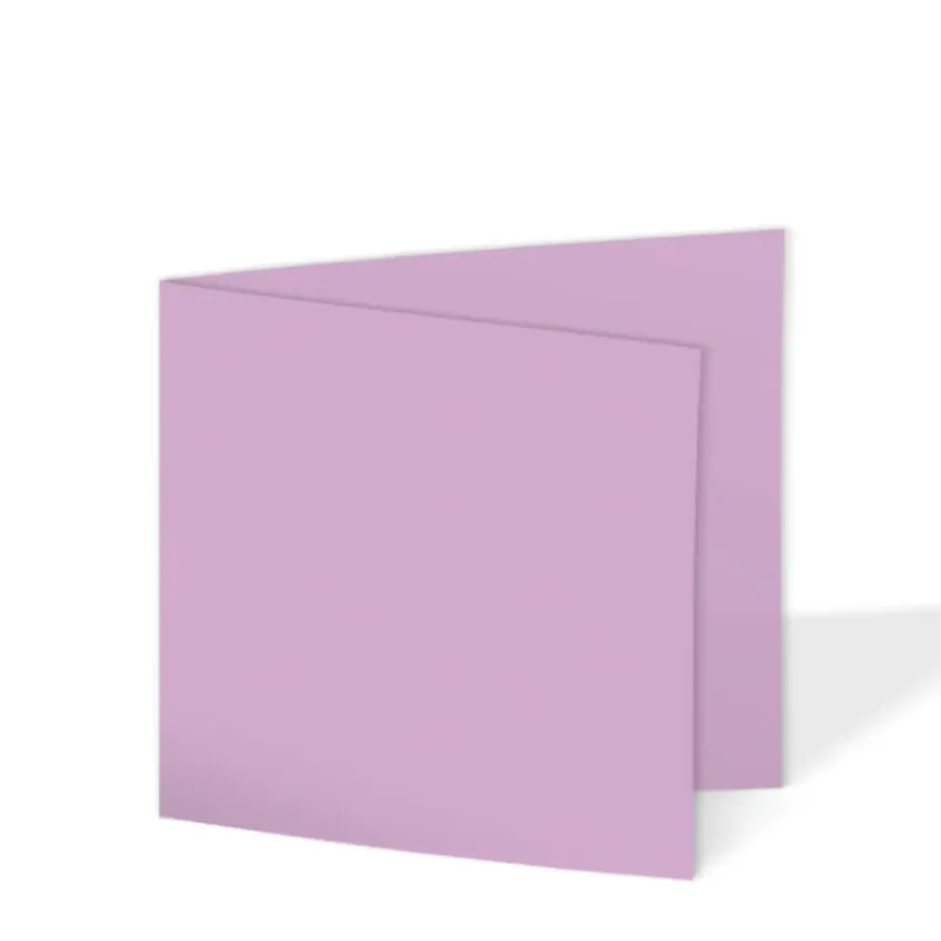 Doppelkarte - Faltkarte 10x10cm, 220g/m² in lavendel