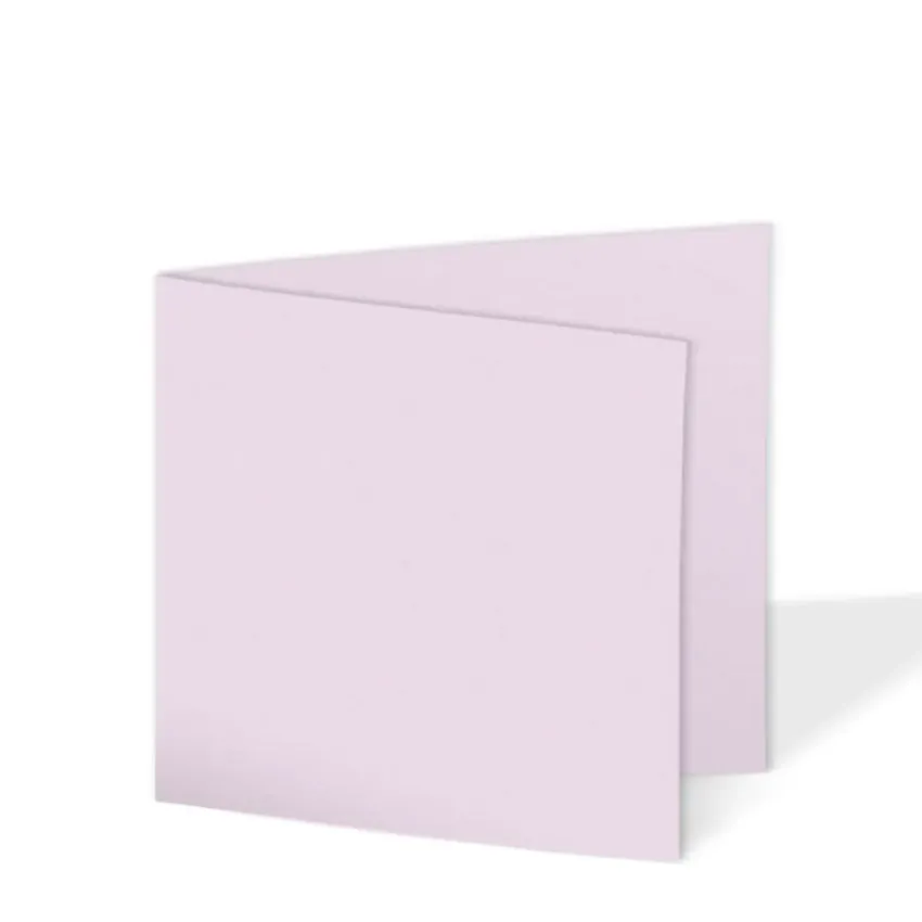 Doppelkarte - Faltkarte quadratisch 15x15cm, 240g/m² in pastell-lila