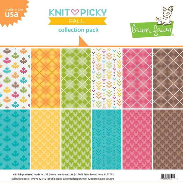 Lawn Fawn 12x12 "Knit Picky Fall" Collection Pack