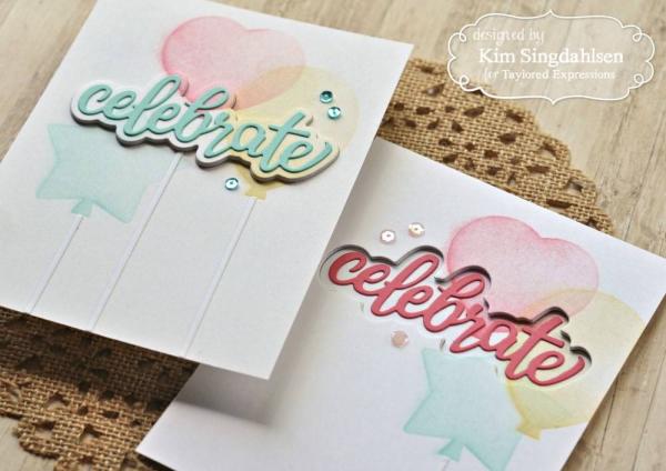 Taylored Expressions Craft Die "Celebrate Script Backer"