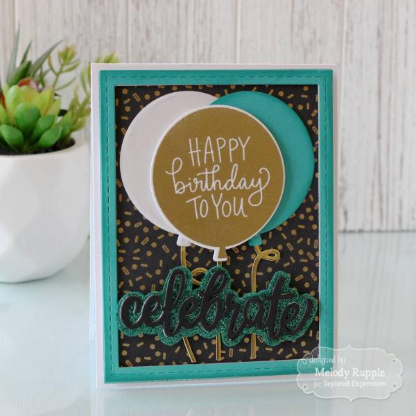 Taylored Expressions Craft Die "Celebrate Script Backer"