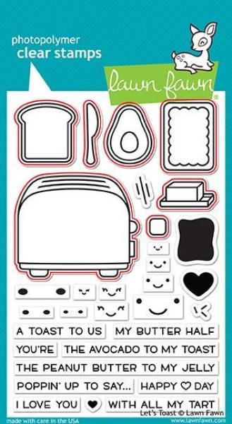 Lawn Fawn Stempelset "Let's Toast" Clear Stamp