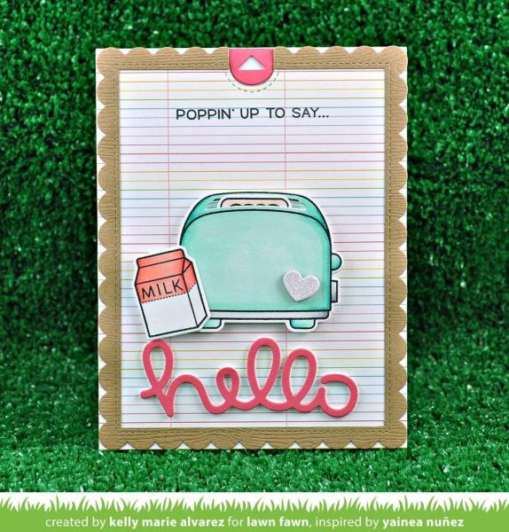 Lawn Fawn Stempelset "Let's Toast" Clear Stamp