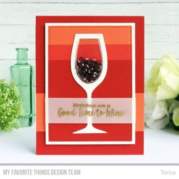My Favorite Things Die-namics "Wine Glass Shaker Window & Frame" | Stanzschablone | Stanze | Craft Die