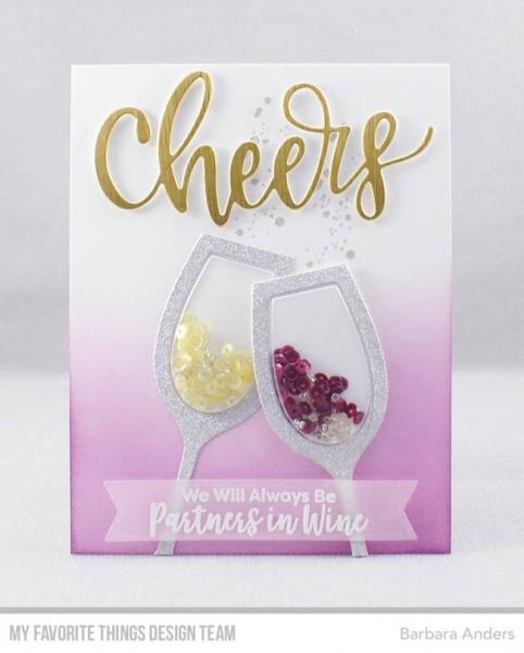My Favorite Things Die-namics "Wine Glass Shaker Window & Frame" | Stanzschablone | Stanze | Craft Die