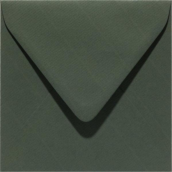 Briefumschlag 16x16cm in struktur army grün, 100g, ohne Fenster, Nassklebung