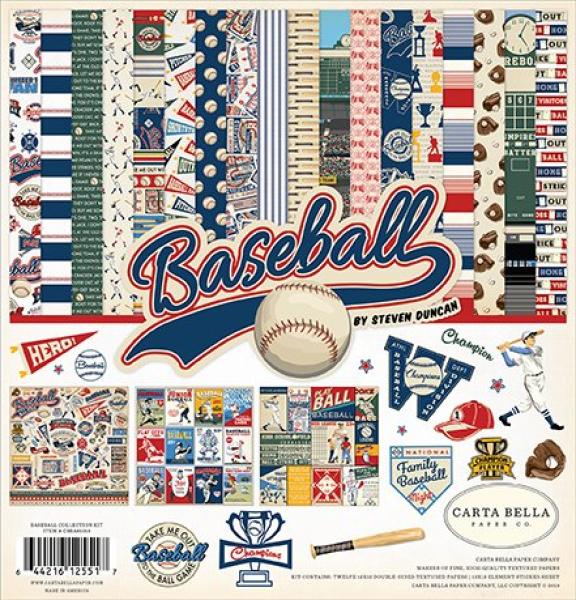 Carta Bella "Baseball" 12x12" Collection Kit