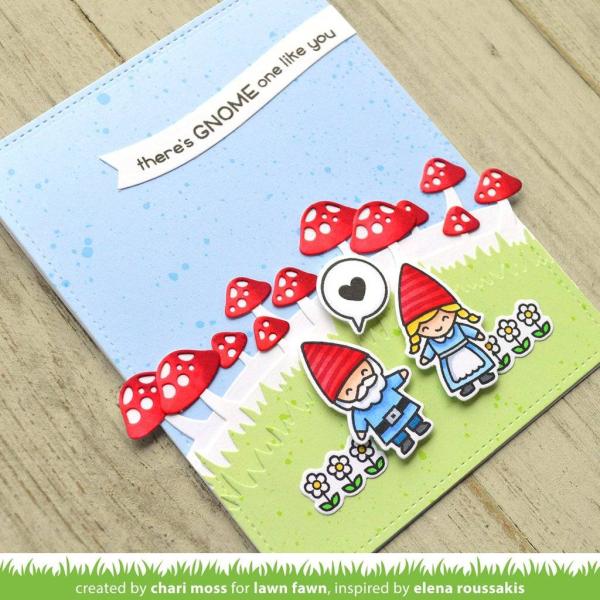 Lawn Fawn Craft Die - Mushroom Border