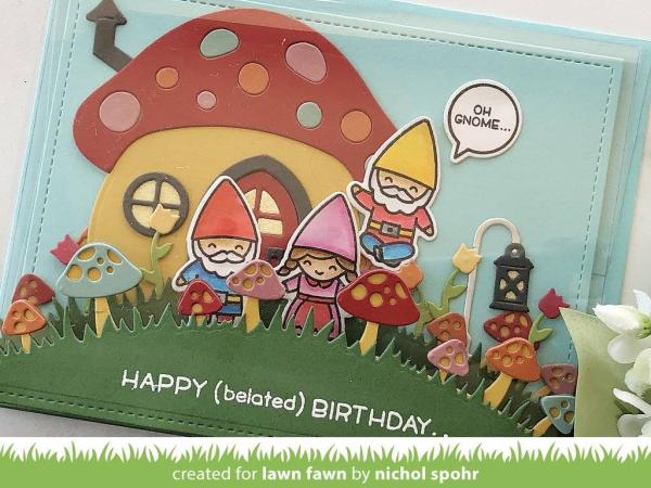 Lawn Fawn Craft Die - Mushroom Border