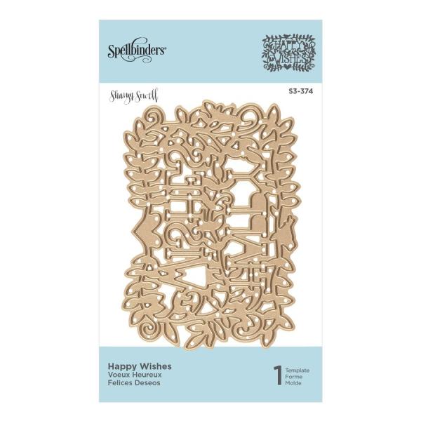Spellbinders Die "Shapeabilities Happy Wishes Etched Dies"