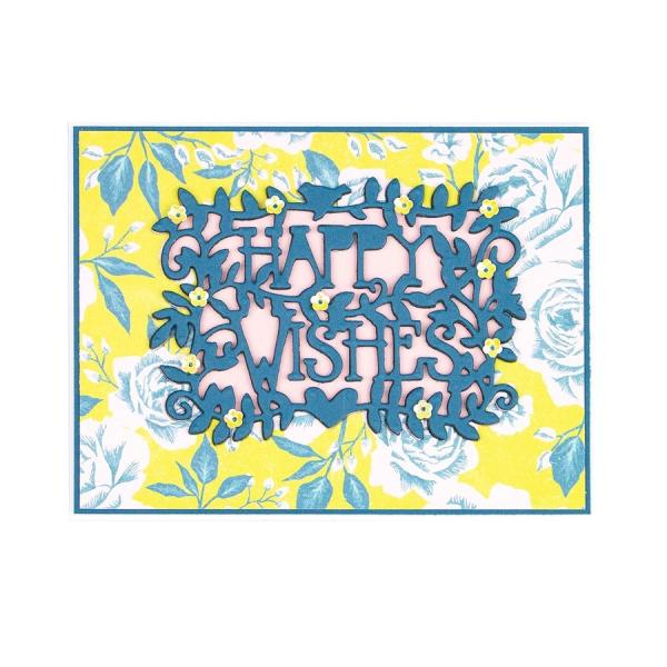 Spellbinders Die "Shapeabilities Happy Wishes Etched Dies"