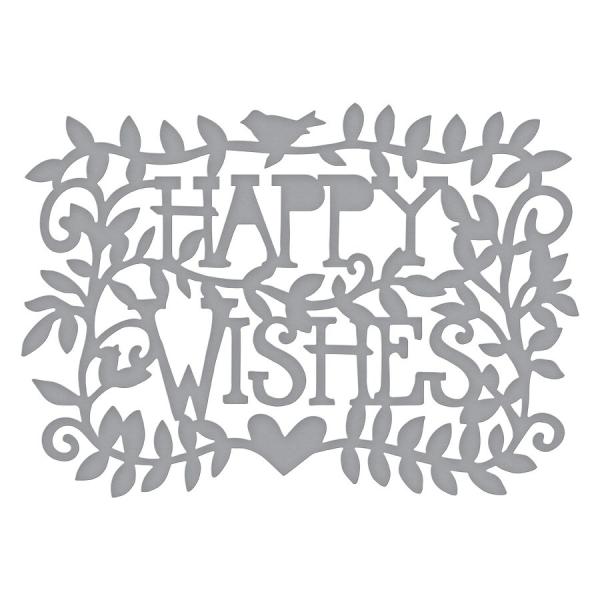 Spellbinders Die "Shapeabilities Happy Wishes Etched Dies"