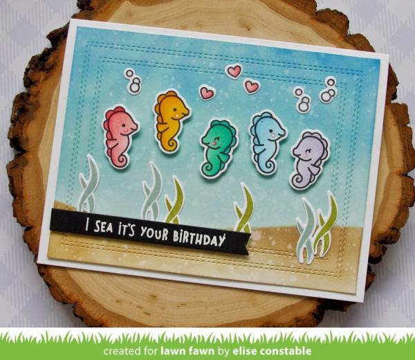 Lawn Fawn Stempelset "Seahorsin' Around" Clear Stamp