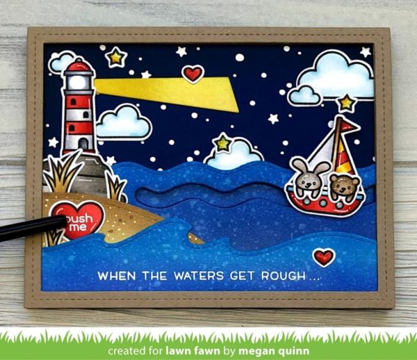 Lawn Fawn Craft Die - Stitched Simple Wavy Borders