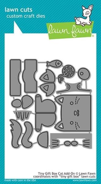 Lawn Fawn Craft Die - Tiny Gift Box Cat