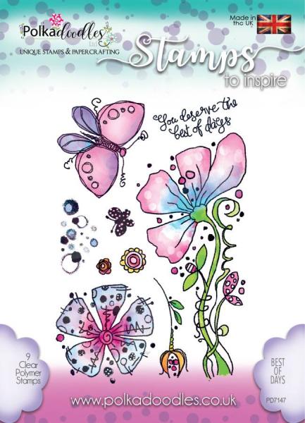 Polkadoodles Stempel "Best of Days" Clear Stamp-Set