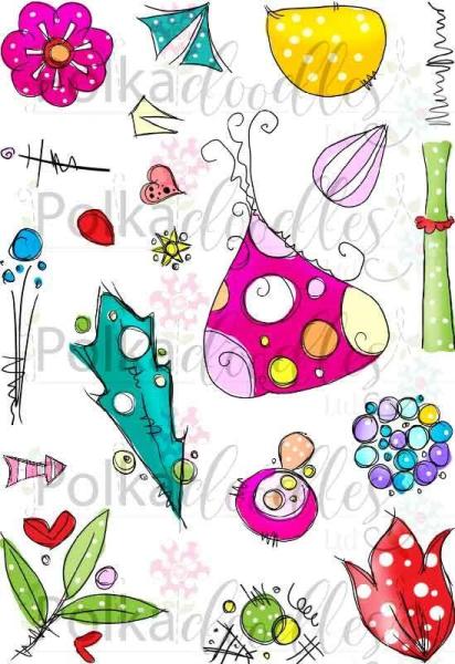 Polkadoodles Stempel "Circling Around" Clear Stamp-Set