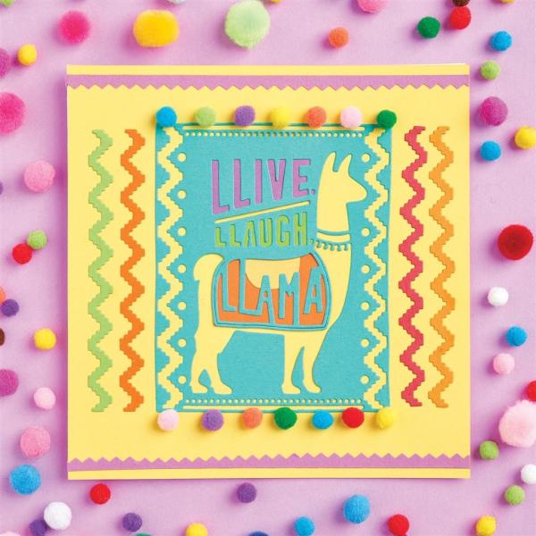 Xcut Stanzschablone "Llive Llaugh Llama"