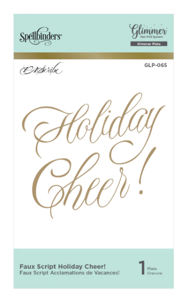 Spellbinders Hotfoil Plate - Faux Script Holiday Cheer!