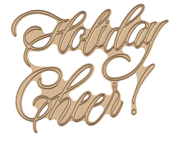 Spellbinders Hotfoil Plate - Faux Script Holiday Cheer!