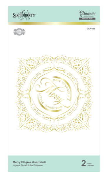 Spellbinders Hotfoil Plate - Merry Filigree Quatrefoil