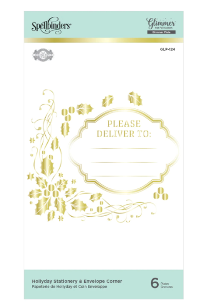 Spellbinders Hotfoil Plate - Hollyday Stationery and Envelope Corner