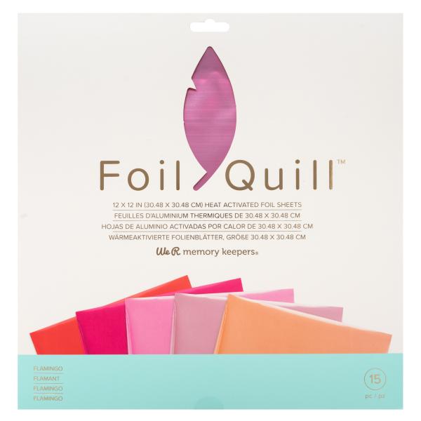 We R Memory Keepers Foil Quill - 15 Foil Bogen "Flamingo" 12x12"
